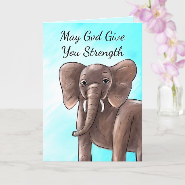 Kristet Sympatikort (elefant) Kort (Orkide)