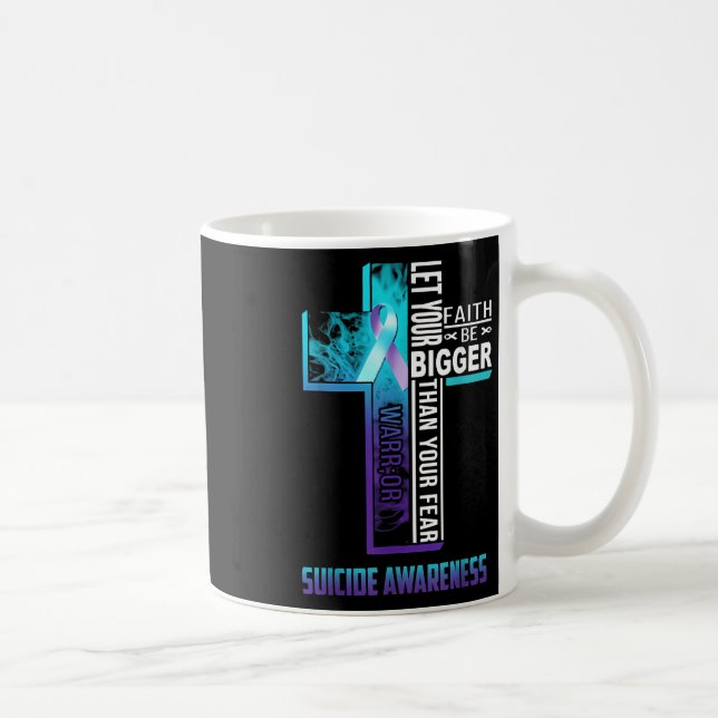 Kristet tro-citat för mental hälsa Självmord Fr Kaffemugg (Höger)
