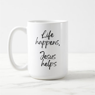Kristet Tro Citat Handskrivet Minimalistiskt Kaffemugg