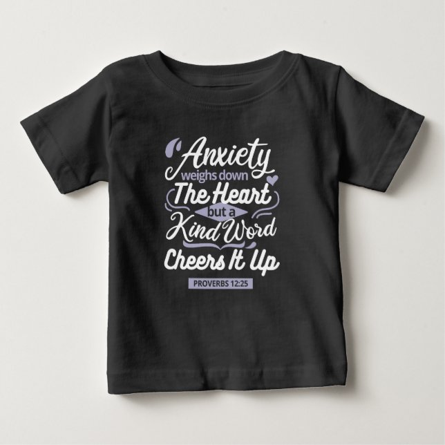 Kristet uppmuntrande citat – Ångest & Vänlighet T Shirt (Framsida)