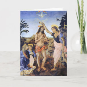 Kristi baptism av Verrocchio, Leonardo da Vinci Kort