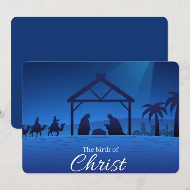 Kristi födelse  julkort (Fram/baksida)