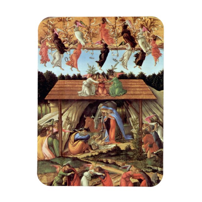 Kristi födelse, Mystisk jul av Botticelli Magnet (Vertikal)