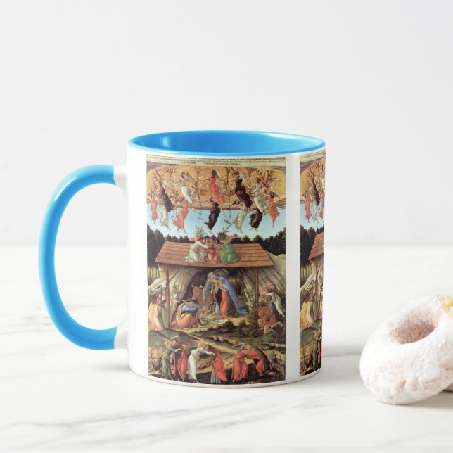Kristi födelse, Mystisk jul av Botticelli Mugg (Med munk)