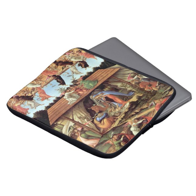 Kristi födelse, Mystisk julnatt av Botticelli Laptop Sleeve (Framsida topp)