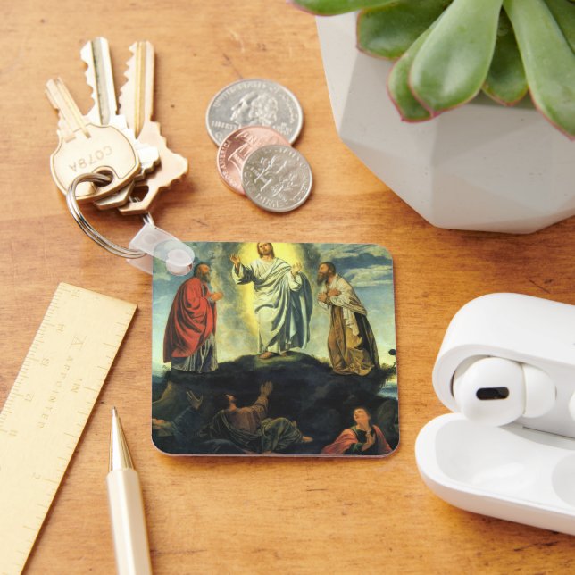 Kristi förvandling av Giovanni Girolamo Savoldo Nyckelring (Skrivbord)