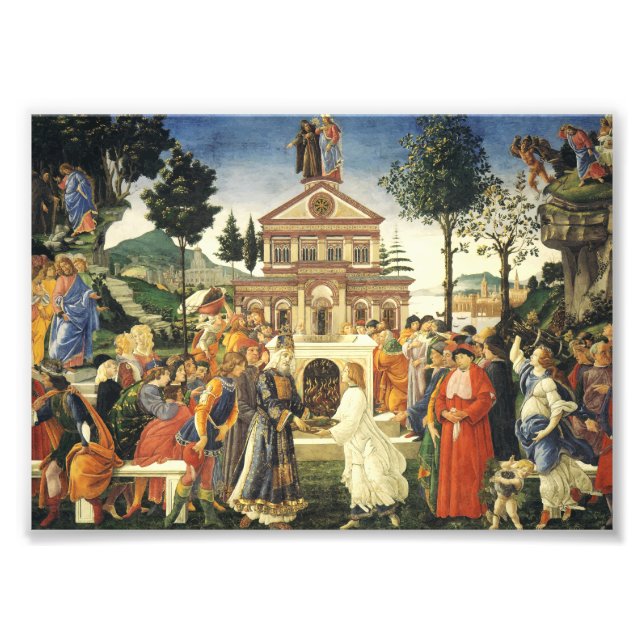 Kristi frestelser av Sandro Botticelli Fototryck (Framsidan)