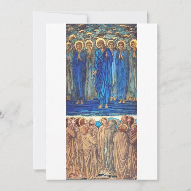 Kristi himmelsfärd av Edward Burne Jones Julkort (Framsida)