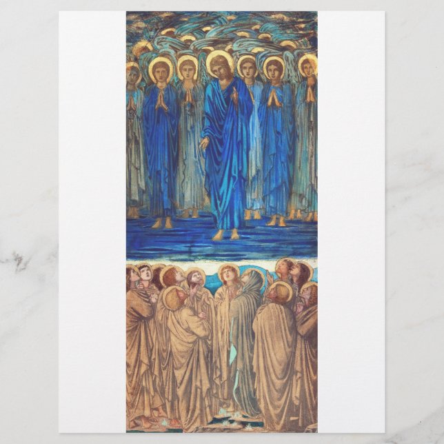 Kristi himmelsfärd av Edward Burne Jones Reklamblad (Framsidan)