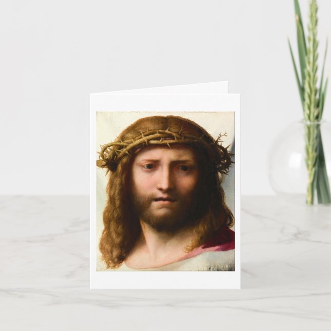 Kristi huvud av Correggio c 1530 kort   (Framsida)