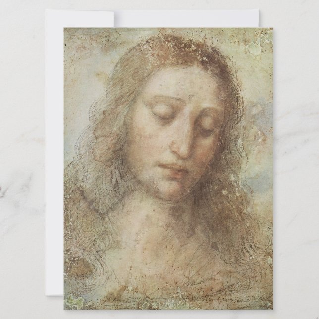 Kristi huvud (kristendomen) (Leonardo da Vinci) Kort (Framsida)