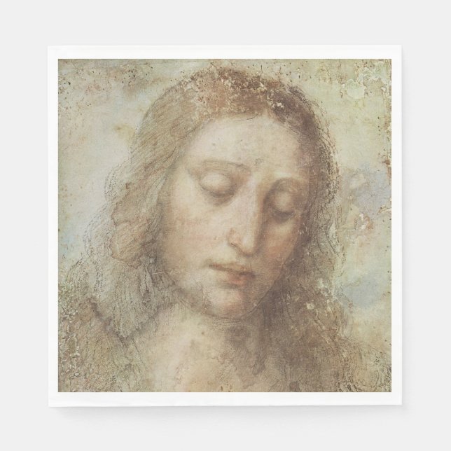 Kristi huvud (kristendomen) (Leonardo da Vinci) Pappersservett (Framsidan)