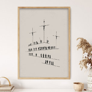Kristi korsfästelse, Gamla skrovliga korset, Jesus Poster