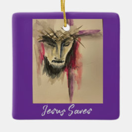 Kristi lidande keramisk prydnad julgransprydnad keramik