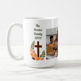 Kristi skördekors och vete anpassad bild kaffemugg