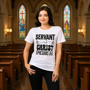 Kristi Tjänare Efesierbrevet 6:6 Identitets T-shir T Shirt