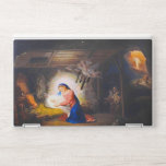 Kristi uppfinning HP laptopskin<br><div class="desc">Laptop Skin med Vladimir Borovikovskijs religiösa och målning Kristi nyfikenhet (1757-1825). Mor Mary håller den nyfödda Jesus i sin manger med ett stabilt fullt djur,  änglar och shepherds tittar på. En meningsfull gåva till jul och religiösa firande.</div>