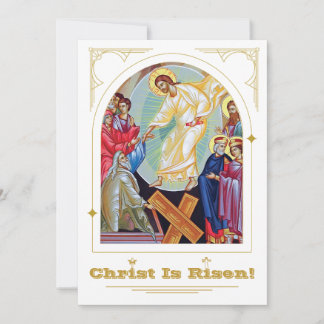 Kristi uppståndelse "Anastasis" Ortodonsk påsk Inbjudningar