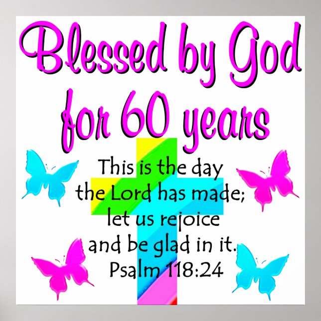 KRISTIAN 60 ÅRS GAMLA PRAYER POSTER (Framsidan)