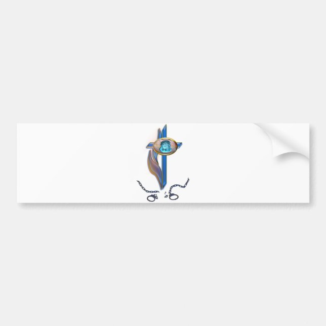 Kristian kor, brutna kedjor bildekal (Framsidan)