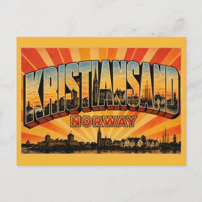 Kristiansand Norge Domkyrka Vykort (Framsida)