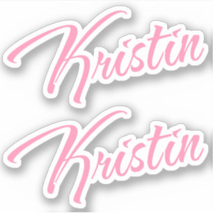 Kristin Decorative Namn hos Rosa x2 Klistermärken
