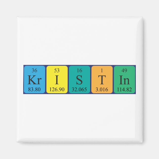 Kristin Periodisk bord namn magnet (Framsidan)