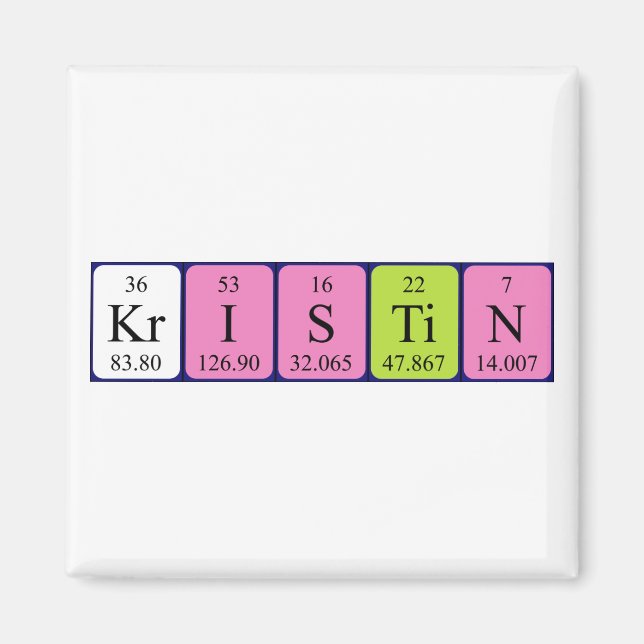 Kristin Periodisk bord namn magnet (Framsidan)