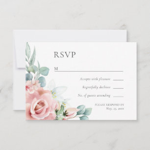 Kristina Pastel Rosa Blommigt Boho Chic OSA Kort