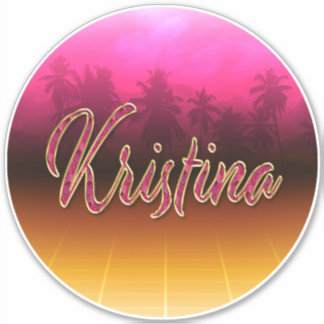 Kristina Vorname Name pink Aufkleber Sticker Klistermärken