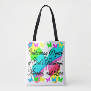 KRISTISK BUTTERFLIGEN 60:E BIRTHDAY TOTE BAG TYGKASSE