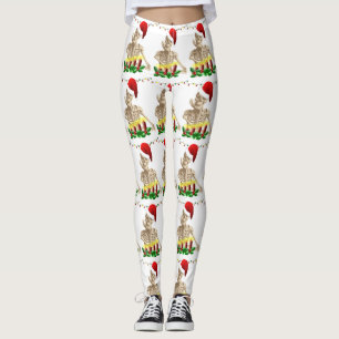 Kristmas-baljväxter med skelett leggings