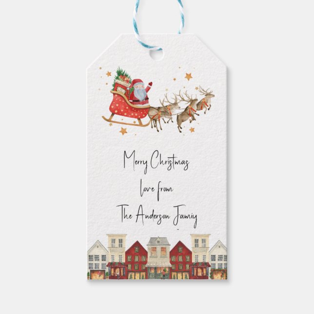 Kristmas för färgsfamiljen Festive roligt Presentetikett (Framsidan)