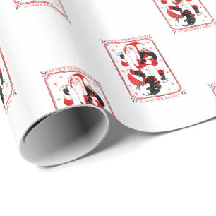 Kristmas görar till kung bedrift. Krampus som sl Presentpapper