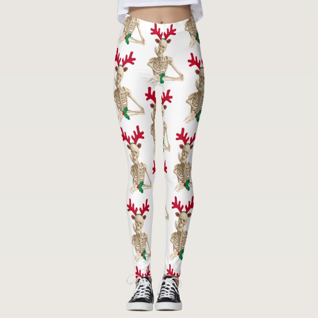 Kristmas renar skelett leggings (Framsida)