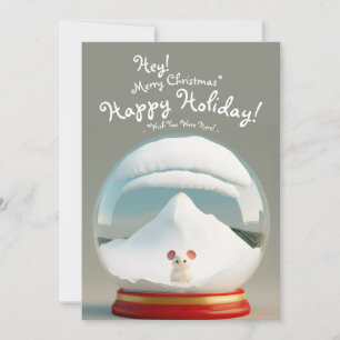 Kristmas snowglowglobe, bergsmus julkort