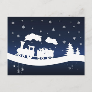 Kristmas tåg med presentkort vykort