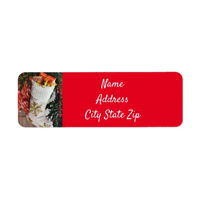 ***KRISTMASSNING OCH DEKOR** RETURADRESS ETIKETT (Framsidan)