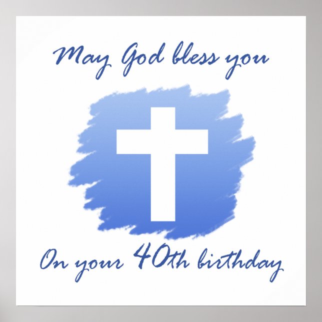 Kristna 40:e födelsedagsgåvor poster (Framsidan)