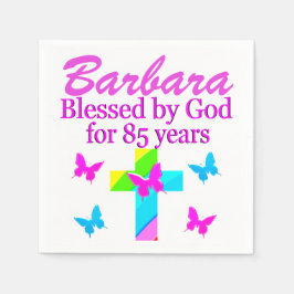 KRISTNA 85:E BIRTHDAY PERSONLIG PARTY NAPKINS PAPPERSSERVETT