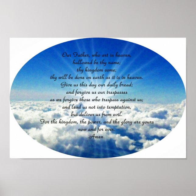 Kristna böner Poster utskrifter (Framsidan)