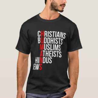 Kristna buddister Muslimer Atheists Hindus Judar T Shirt