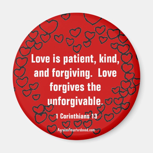 Kristna citattecken inspirerande magnet (Framsidan)