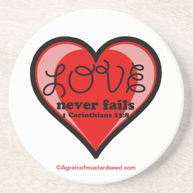 Kristna citattecken inspirerande underlägg sandsten (Framsidan)