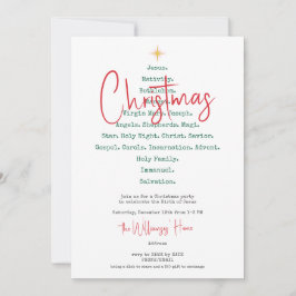 Kristna Faith Jesus-Religiösan Nativitet Jul Inbjudningar