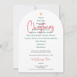 Kristna Faith Jesus-Religiösan Nativitet Jul Inbjudningar