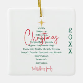 Kristna Faith Jesus-Religiösan Nativitet Jul Julgransprydnad Keramik