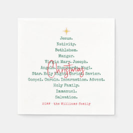 Kristna Faith Jesus-Religiösan Nativitet Jul Pappersservett