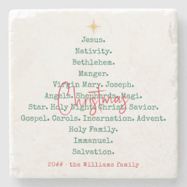 Kristna Faith Jesus-Religiösan Nativitet Jul Stenunderlägg