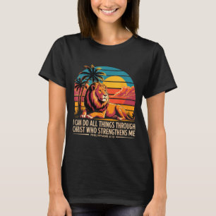 Kristna filipanska 4 13 religiösa Lejon Styrka T Shirt